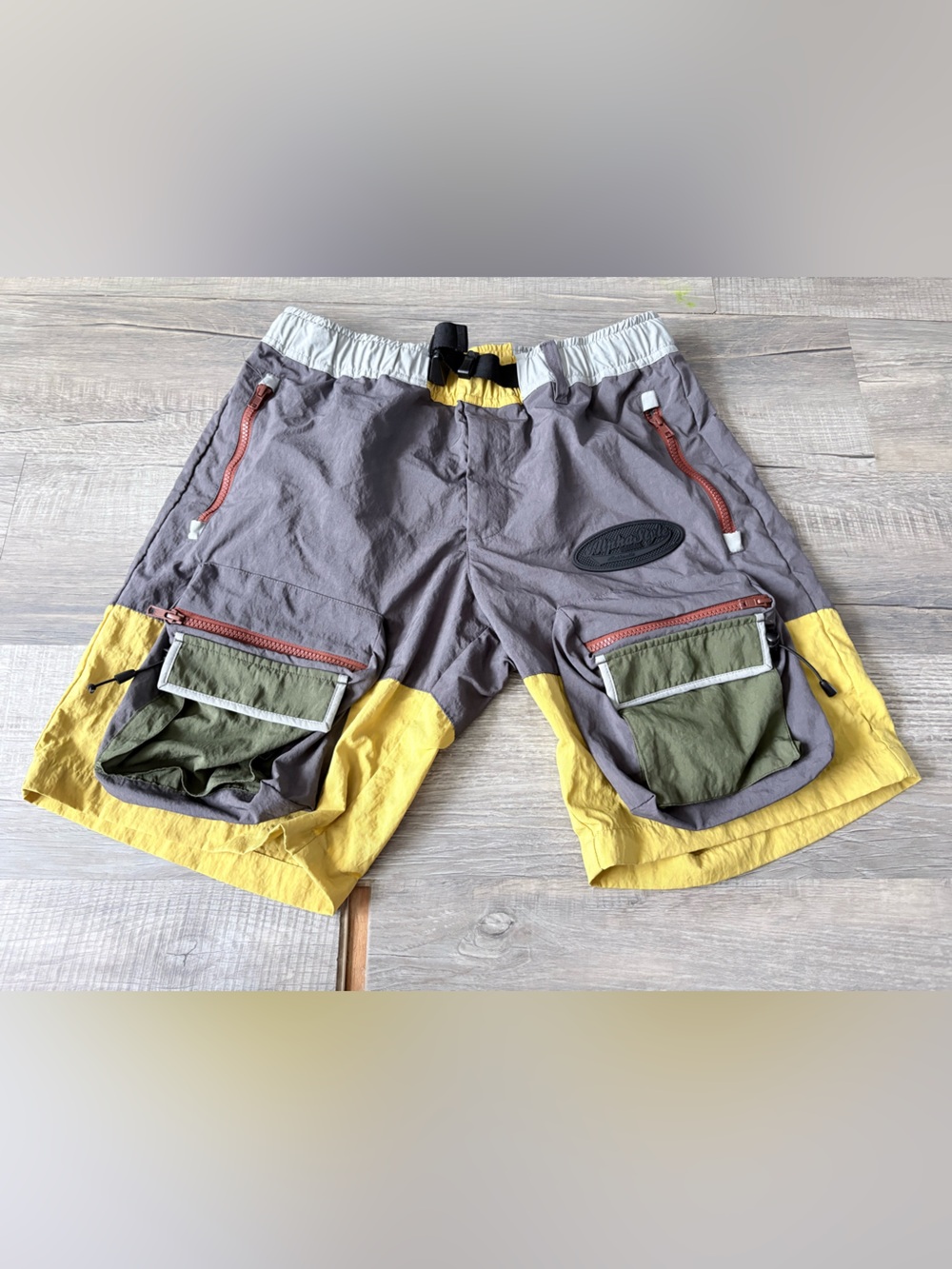 AlphaStyle Hiking Shorts Men Large Dark Olive Colorblock Outdoor